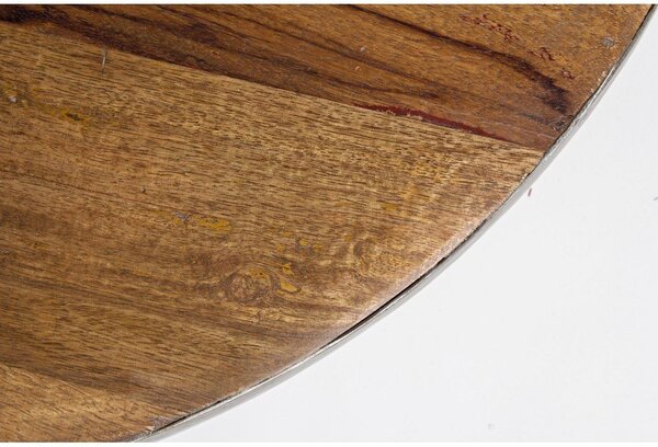 Szaro-naturalny metalowy okrągły stolik ø 70 cm Lancaster – Bizzotto