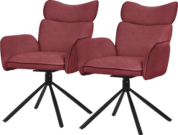 ML-Design krzesła do jadalni obrotowe zestaw 2 krzeseł do salonu z oparciem i podłokietnikiem 360° krzesło obrotowe z metalowymi nogami fotel ergonomiczny