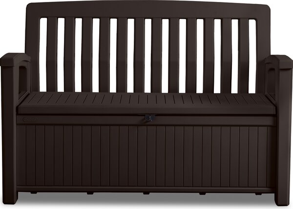 Ławka ogrodowa Keter Patio 227 L ze schowkiem - 138,6 x 63,5 x 88 cm - brązowa