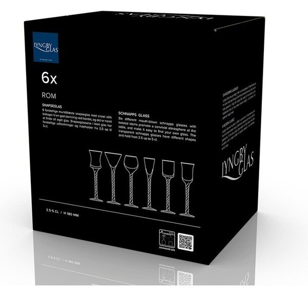 Kieliszki zestaw 6 szt. do wódki 50 ml Roma – Lyngby Glas