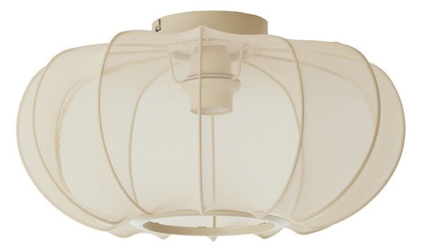 Kremowa lampa sufitowa z tekstylnym kloszem ø 40 cm Plumalia – Light & Living