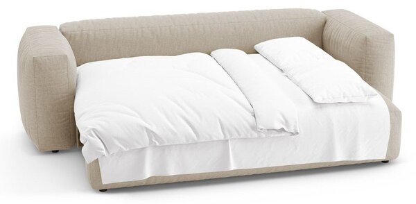 Kremowa rozkładana sofa modułowa 264 cm Martina – Micadoni