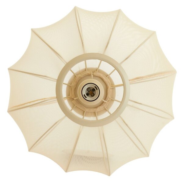 Kremowa lampa sufitowa z tekstylnym kloszem ø 40 cm Plumalia – Light & Living