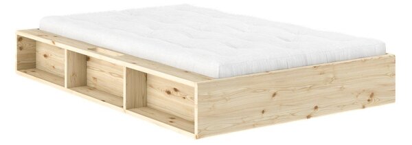 Łóżko jednoosobowe z litego drewna sosnowego bez zagłówka ze stelażem 120x200 cm w jasnym naturalnym kolorze Ziggy – Karup
