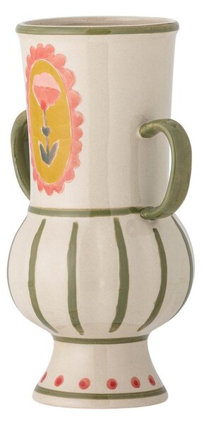 Beżowy kamionkowy ręcznie malowany wazon (wysokość 21 cm) Odina – Bloomingville