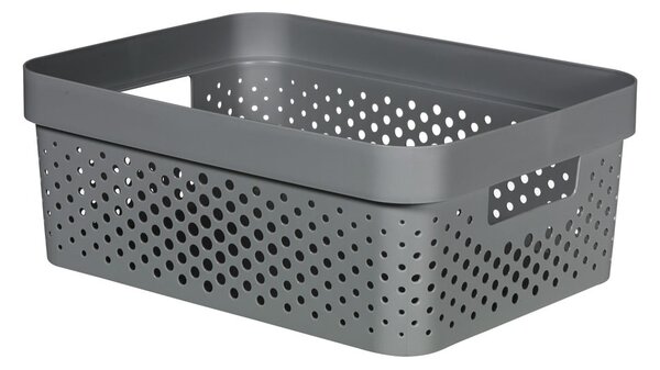 Szary koszyk Curver Infinity Dots, 11 l