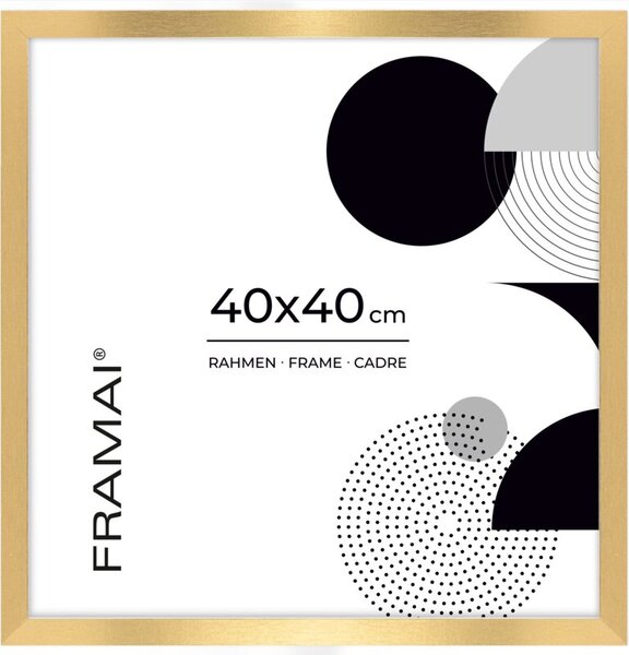 Złota ramka na zdjęcia w rozmiarze 40x40 cm FRAMAI®