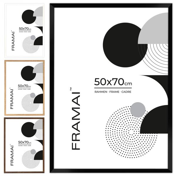Czarna ramka na zdjęcia w rozmiarze 50x70 cm FRAMAI®