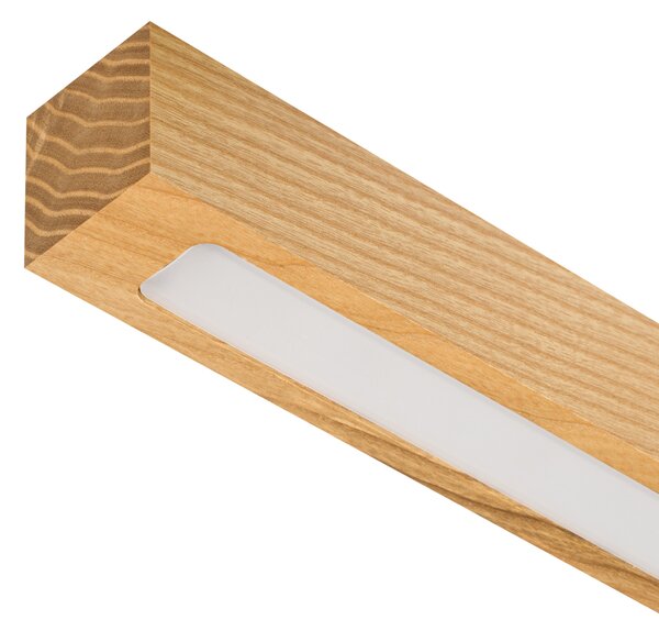 Lampa wisząca LED 115 cm z drewna jesionowego w stylu rustykalnym L115