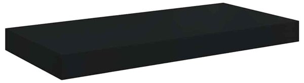 Półka ścienna, czarna, 50 x 23 x 3,8 cm, mdf