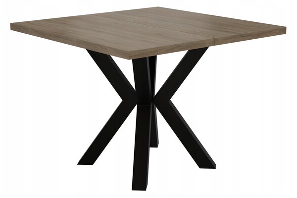 STÓŁ ROZKŁADANY NOGA METAL SALON KUCHNIA 110cm+2x50cm