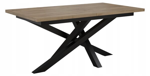 STÓŁ OKRĄGŁY ROZKŁADANY METAL LOFT SALON POKÓJ JADALNIA 180x90+2x40cm