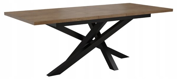 STÓŁ OKRĄGŁY ROZKŁADANY METAL LOFT SALON POKÓJ JADALNIA 180x90+2x40cm