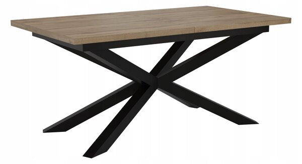 STÓŁ OKRĄGŁY ROZKŁADANY METAL LOFT SALON POKÓJ JADALNIA 140x80+2x40cm