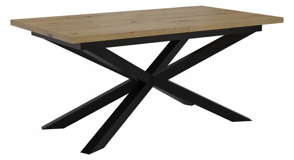 STÓŁ OKRĄGŁY ROZKŁADANY METAL LOFT SALON POKÓJ JADALNIA 140x80+2x40cm