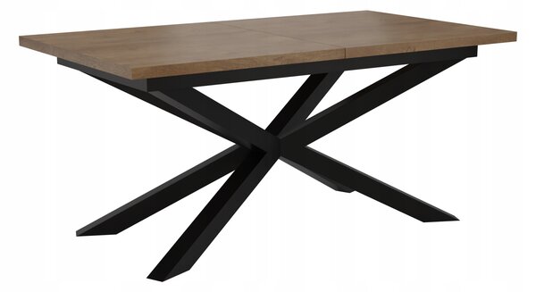 STÓŁ OKRĄGŁY ROZKŁADANY METAL LOFT SALON POKÓJ JADALNIA 140x80+2x40cm