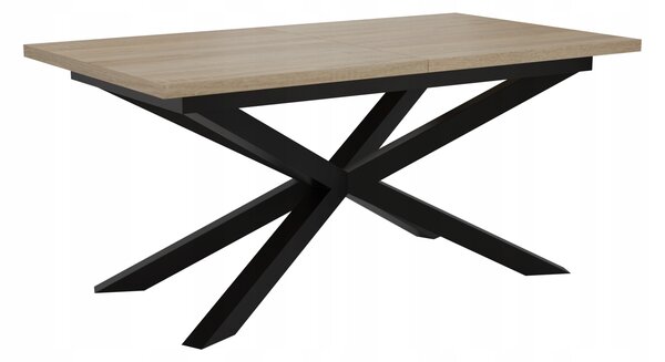 STÓŁ OKRĄGŁY ROZKŁADANY METAL LOFT SALON POKÓJ JADALNIA 140x80+2x40cm