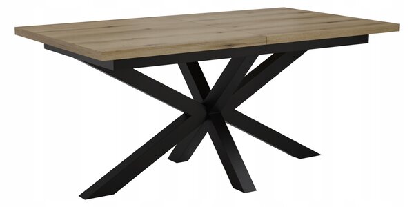 STÓŁ OKRĄGŁY ROZKŁADANY METAL LOFT SALON POKÓJ JADALNIA 180x90+2x40cm