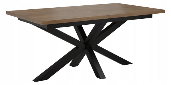 STÓŁ OKRĄGŁY ROZKŁADANY METAL LOFT SALON POKÓJ JADALNIA 180x90+2x40cm