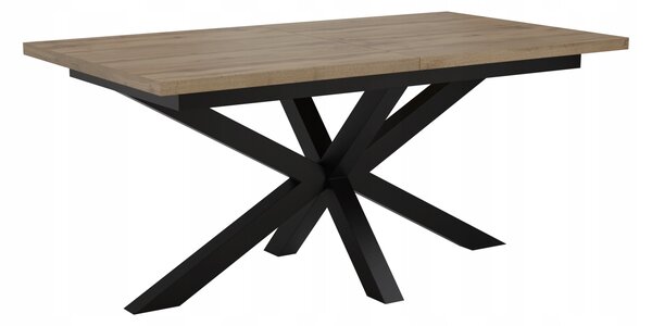 STÓŁ OKRĄGŁY ROZKŁADANY METAL LOFT SALON POKÓJ JADALNIA 180x90+2x40cm