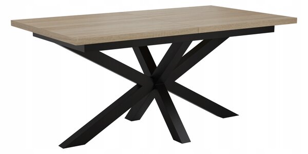 STÓŁ OKRĄGŁY ROZKŁADANY METAL LOFT SALON POKÓJ JADALNIA 180x90+2x40cm