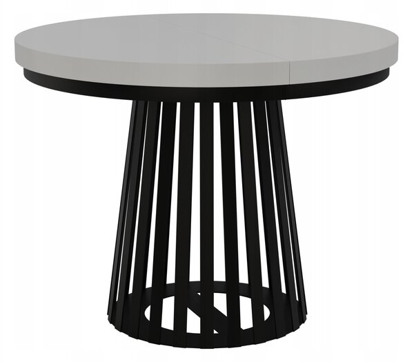 STÓŁ OKRĄGŁY ROZKŁADANY NOGA METAL SALON KUCHNIA 110cm+2x50cm