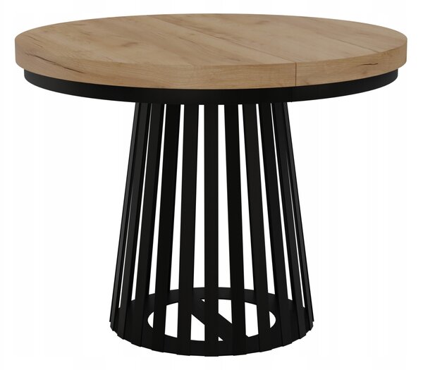 STÓŁ OKRĄGŁY ROZKŁADANY NOGA METAL SALON KUCHNIA 110cm+2x50cm
