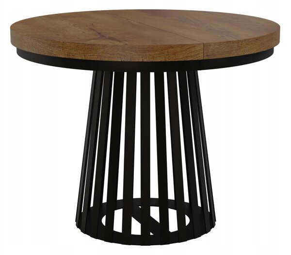 STÓŁ OKRĄGŁY ROZKŁADANY NOGA METAL SALON KUCHNIA 110cm+2x50cm