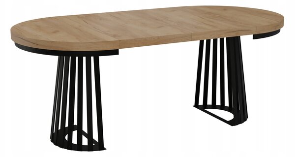 STÓŁ OKRĄGŁY ROZKŁADANY NOGA METAL SALON KUCHNIA 110cm+2x50cm