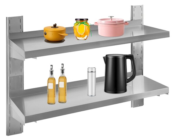 Półka ścienna ze stali nierdzewnej Półki kuchenne Półki restauracyjne 39,4" x 12,6"