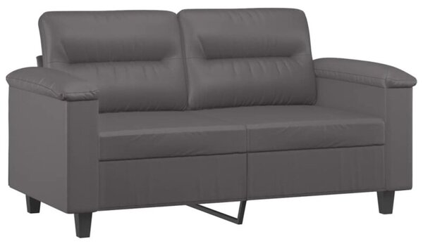 Sofa, 2-osobowa szary, 120 cm, sztuczna skÃ³ra