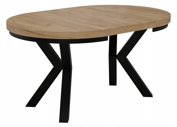 STÓŁ OKRĄGŁY ROZKŁADANY NOGA METAL SALON KUCHNIA 80cm+2x50cm KASZMIR