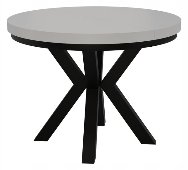 STÓŁ OKRĄGŁY ROZKŁADANY NOGA METAL SALON KUCHNIA 80cm+2x50cm