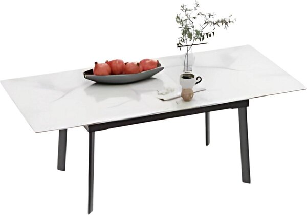 Stół jadalny Zenia – prostokątny – rozkładany 130–160 cm – Glossy White – dla 4–8 osób