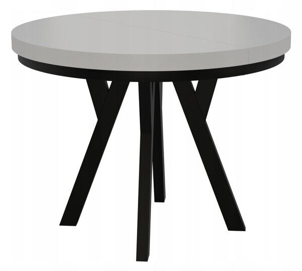 STÓŁ OKRĄGŁY ROZKŁADANY METAL LOFT SALON KUCHNIA POKÓJ 80cm+2x50cm KASZMIR