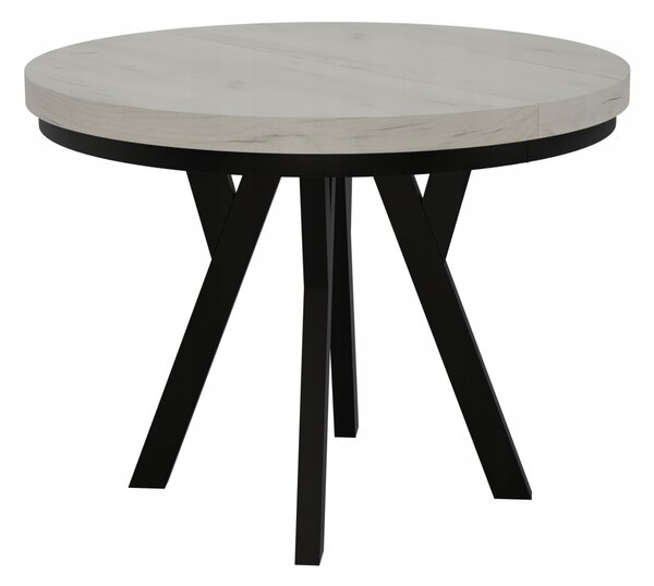 STÓŁ OKRĄGŁY ROZKŁADANY METAL LOFT SALON KUCHNIA POKÓJ 80cm+2x50cm