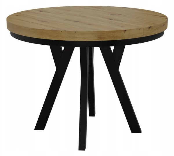 STÓŁ OKRĄGŁY ROZKŁADANY METAL LOFT SALON KUCHNIA POKÓJ 80cm+2x50cm KASZMIR