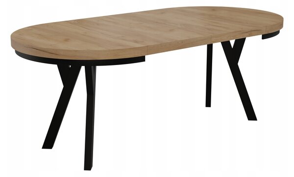 STÓŁ OKRĄGŁY ROZKŁADANY METAL LOFT SALON KUCHNIA POKÓJ 80cm+2x50cm KASZMIR