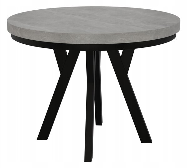 STÓŁ OKRĄGŁY ROZKŁADANY METAL LOFT SALON KUCHNIA POKÓJ 80cm+2x50cm