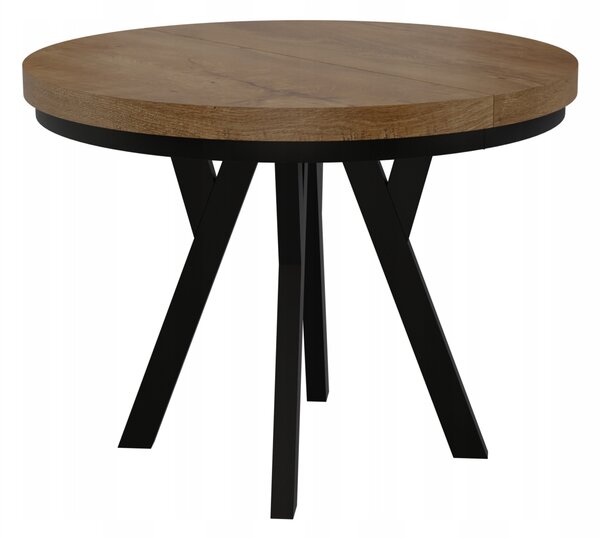 STÓŁ OKRĄGŁY ROZKŁADANY METAL LOFT SALON KUCHNIA POKÓJ 80cm+2x50cm KASZMIR