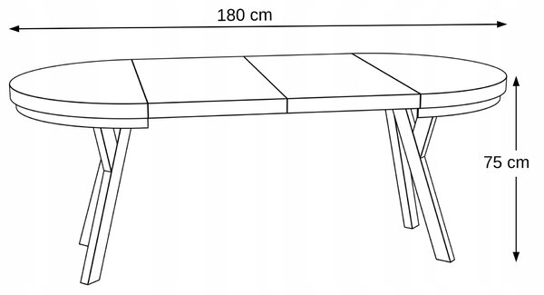 STÓŁ OKRĄGŁY ROZKŁADANY METAL LOFT SALON KUCHNIA POKÓJ 80cm+2x50cm KASZMIR