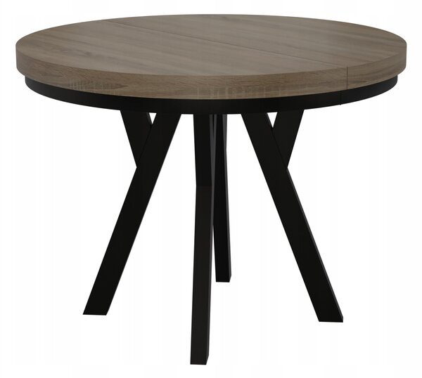 STÓŁ OKRĄGŁY ROZKŁADANY METAL LOFT SALON KUCHNIA POKÓJ 80cm+2x50cm KASZMIR