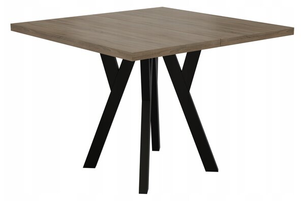 STÓŁ ROZKŁADANY NOGA METAL SALON KUCHNIA 90cm+2x50cm