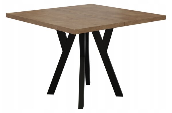 STÓŁ ROZKŁADANY NOGA METAL SALON KUCHNIA 90cm+2x50cm