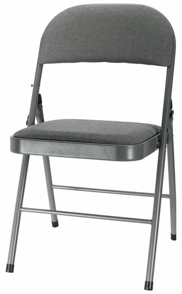 HowHomely | Krzesło składane – krzesło – krzesło do siedzenia – szare – metalowe – krzesło kuchenne – do salonu – wygodne – praktyczne