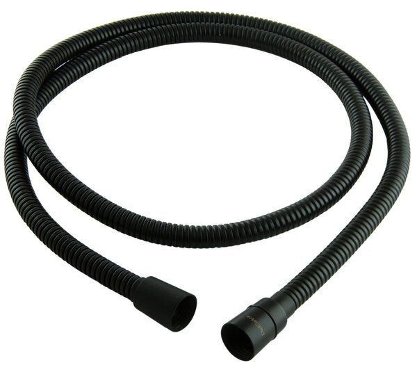 PaulGurkes Wąż prysznicowy z obrotowym stożkiem 150 cm Wąż prysznicowy matowy czarny metal 1,5 m