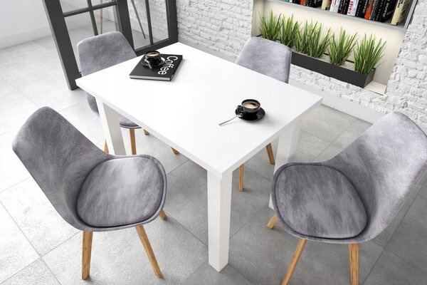 Stół do jadalni 70 x 100 cm kolor biały FURNITEX MONTE