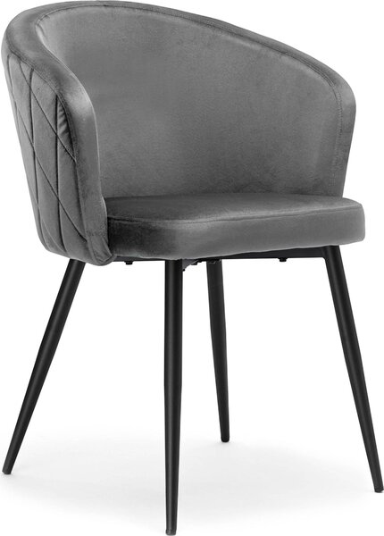 Krzesło Hampton Velvet Grafitowe