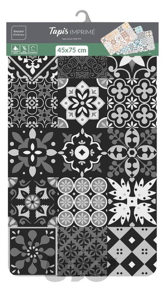 Czarny dywan z PCV 45x75 cm Salou – douceur d'intérieur