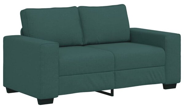 Sofa 2-osobowa ciemnozielona 160x77x82 cm tkanina